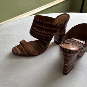 Vince Camuto Multicolor Striped Heels